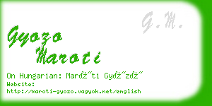 gyozo maroti business card