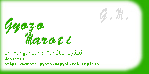 gyozo maroti business card